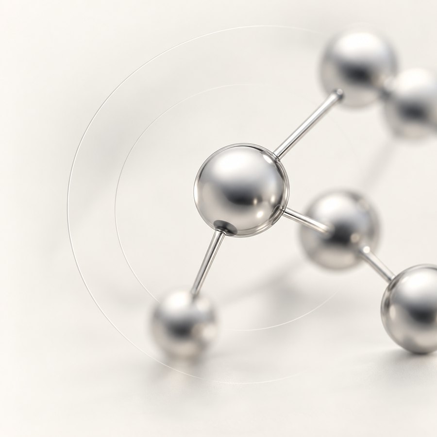Modelo molecular plateado
